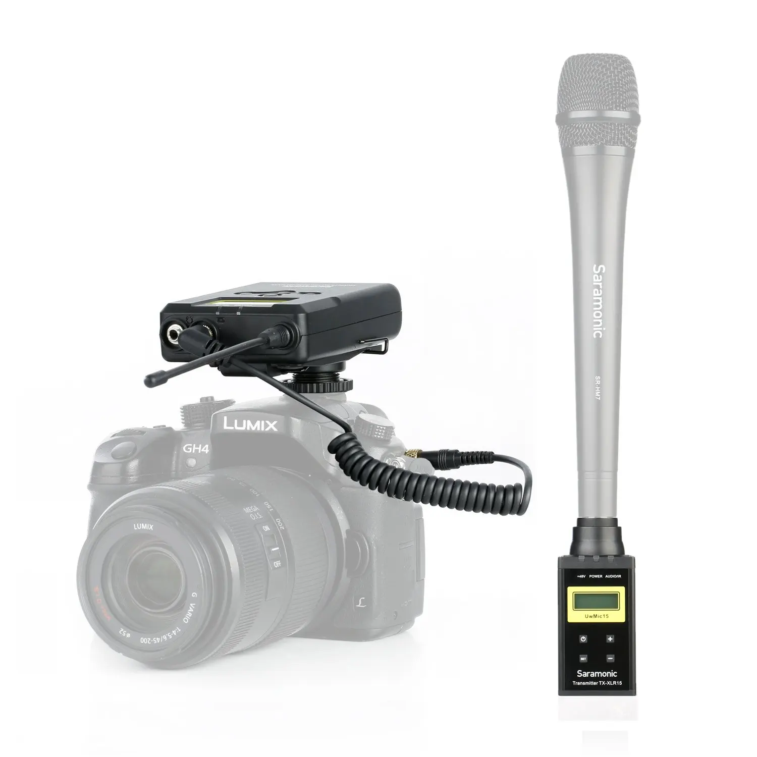 Saramonic UwMic15B 16 канальный UHF Беспроводной XLR Plug On передатчик Системы для
