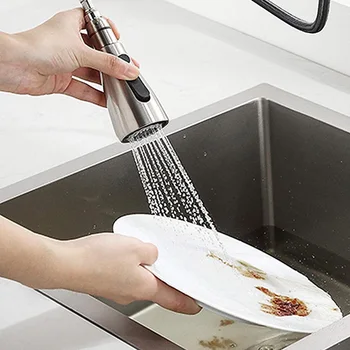 

Faucet Head Sprayer Kitchen Faucet Spray Head Replacement Brushed No Hose For Durability, Ust & Corrosion,water Stop Function