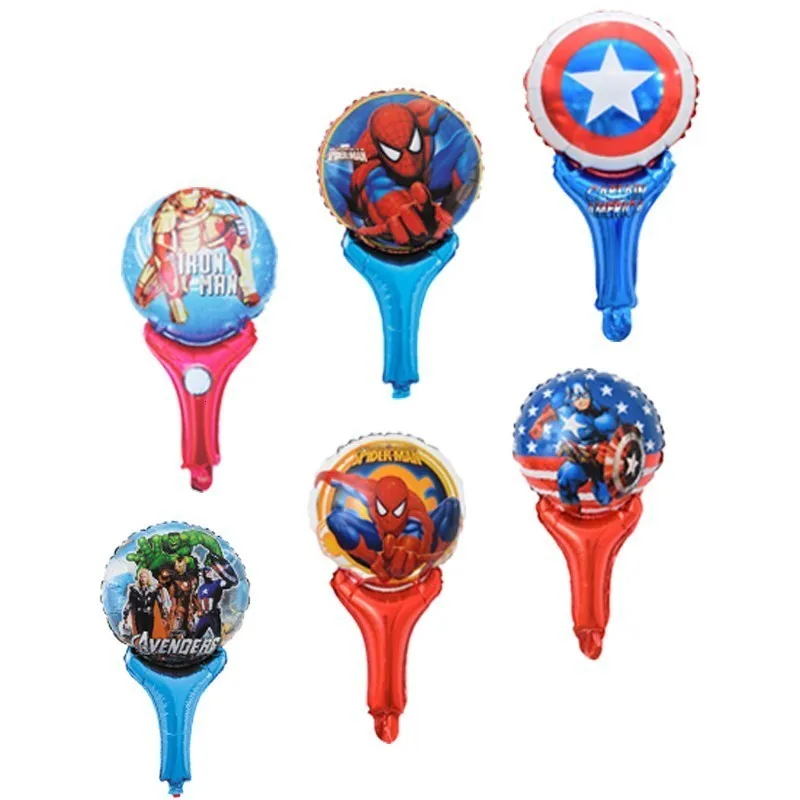 

1pc Superhero Aluminium Foil Hand Sticks Air Balloons Happy Birthday Party Decorations Kids Wedding Decorations Globos Toys kids