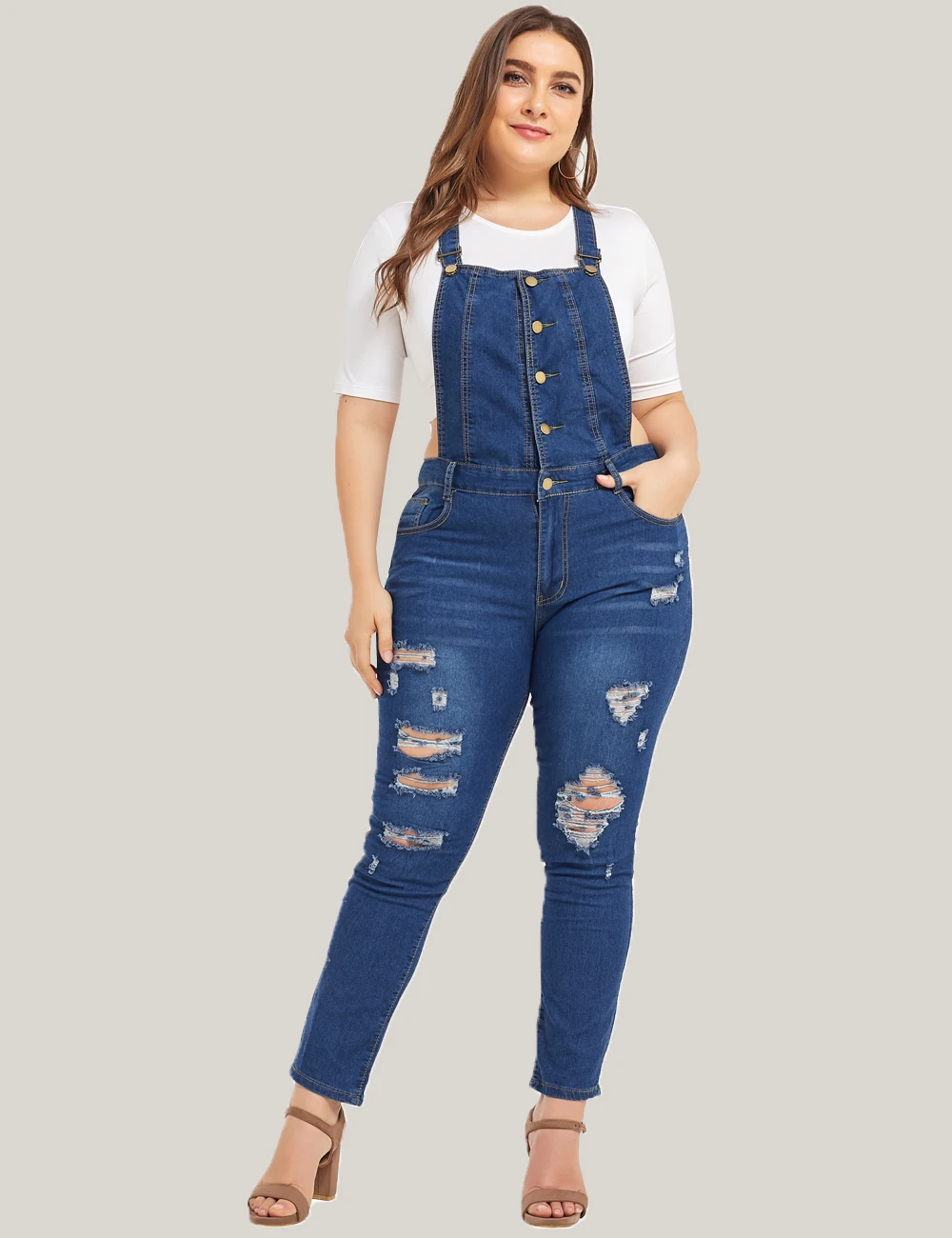 plus jean jumpsuit