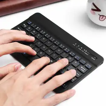 

Mini Wireless bluetooth Keyboard 59 Keys Rechargeable Ergonomic Keys For iOS Android Windows Devices Tablet Phone Keyboards