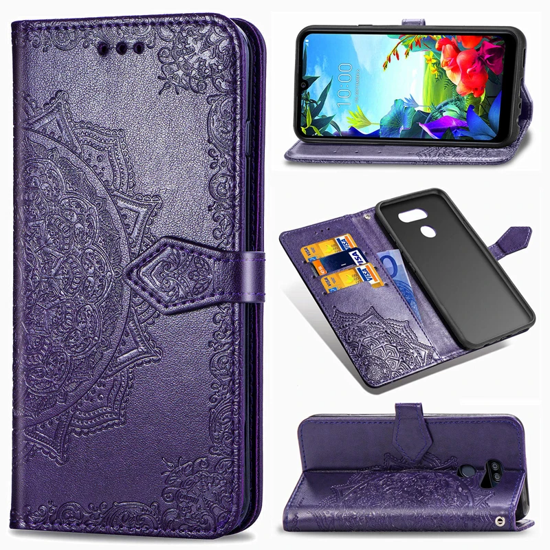 Кожаный чехол-кошелек с откидной крышкой для LG K40S чехол 3D мандалой кожаный