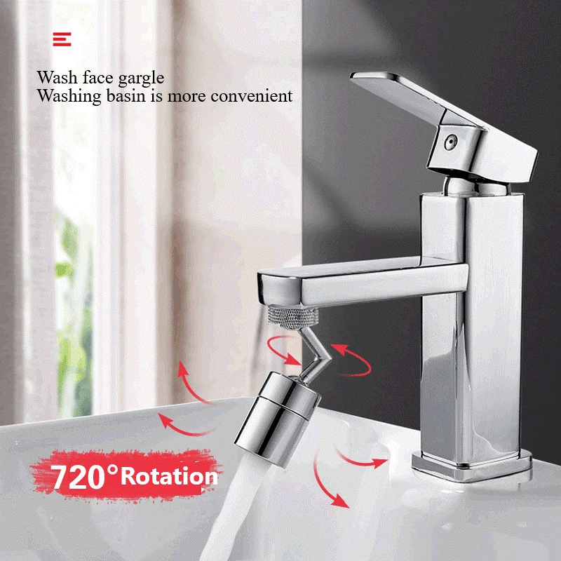 

Splash-proof head filter faucet mouth kitchen artifact universal basin extender universal bubbler 720°rotating faucet