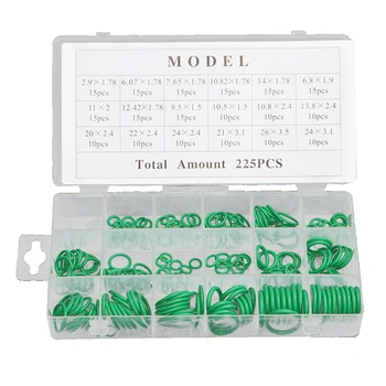 

225 PC R22 R134a CAR AIR CONDITIONING HNBR O RING SEAL ASSORTMENT SET
