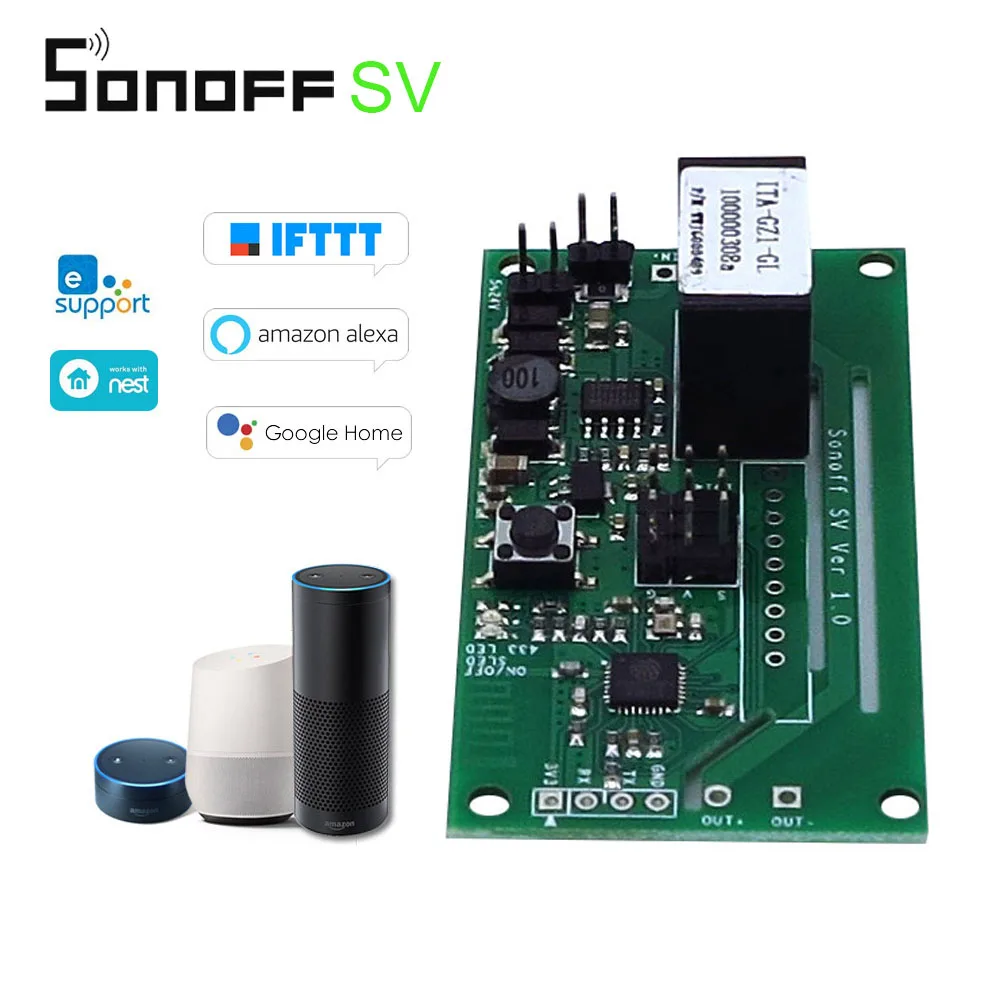 Беспроводной переключатель Sonoff Baisc SV 2 шт./лот датчик SONOFF DR DIN рейка DW1 433 МГц смарт