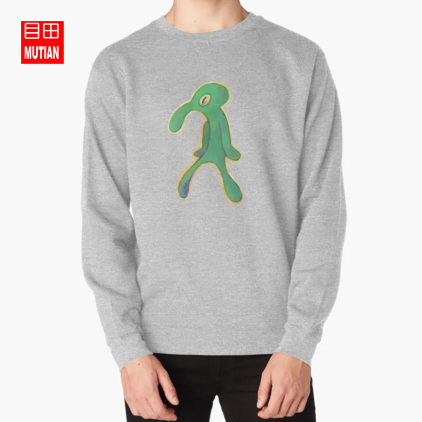 Толстовки с капюшоном с принтом High Res Bold& Brash Repaint Silhouette, свитшоты ol bold and brash bold brash silhouette, губка, Боб, Ник, Мультипликация meme - Цвет: grey-sweatshirt
