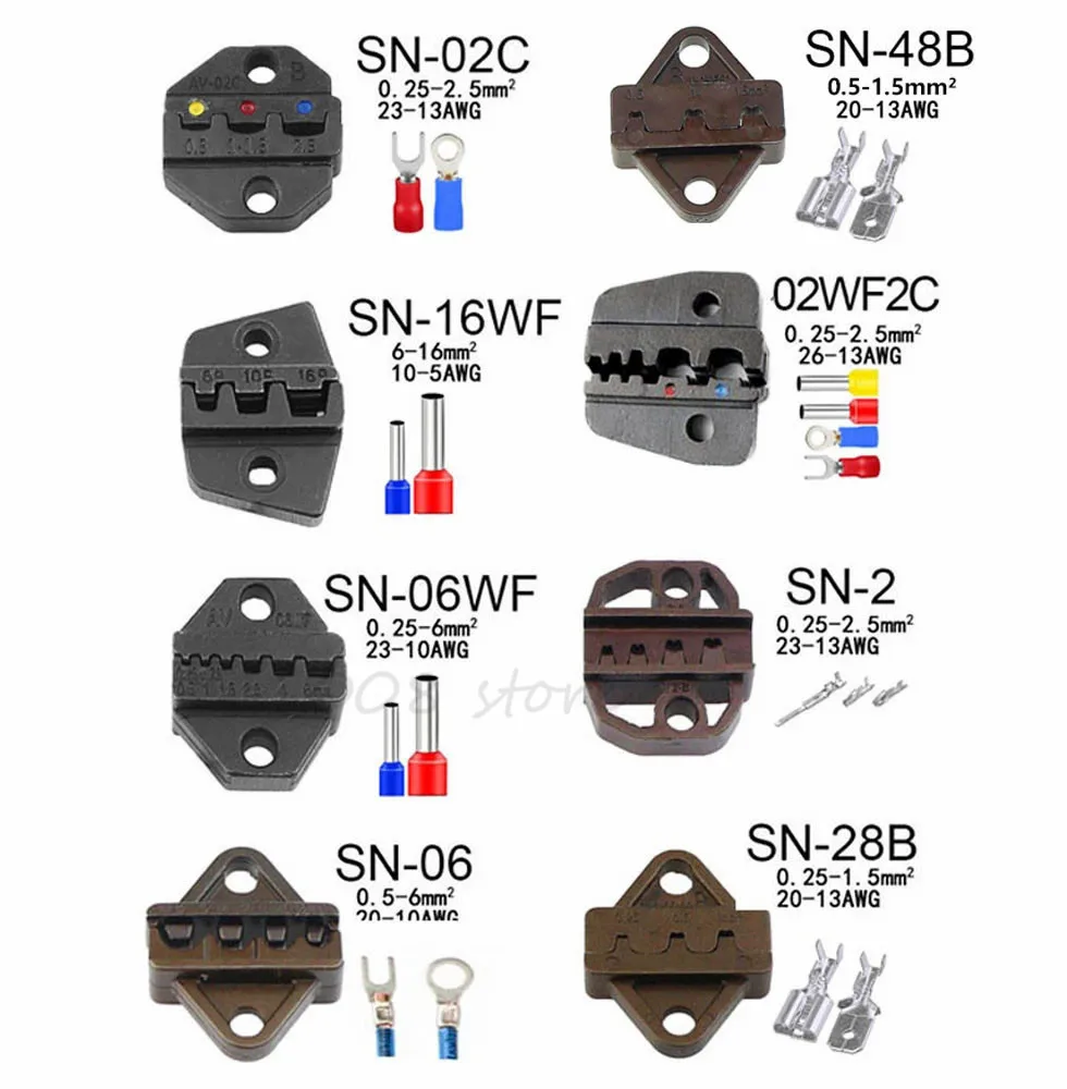 SN Series 8 kinds of collets European bare terminal 28B/48B/02C /06 / 16WF/06WF 2.8 4.8 6.30 Tool parts modules one set jaws | Инструменты