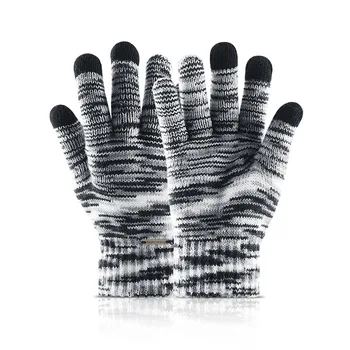 

Gradient Knitting Touch Screen Gloves Men Women Warm Wool Mittens Glove New Couples Winter Velvet Thick Gloves Unisex Wholesale