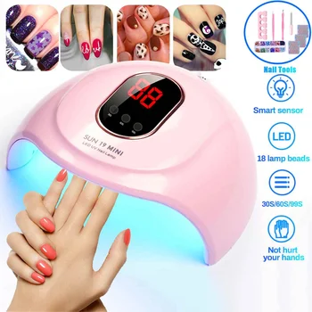 

Professional 18LED UV LED Lamp For Nails Dryer 30/60/90s 3Timer Gel Varnish Manicure Machine Drying Nail Art Lamp