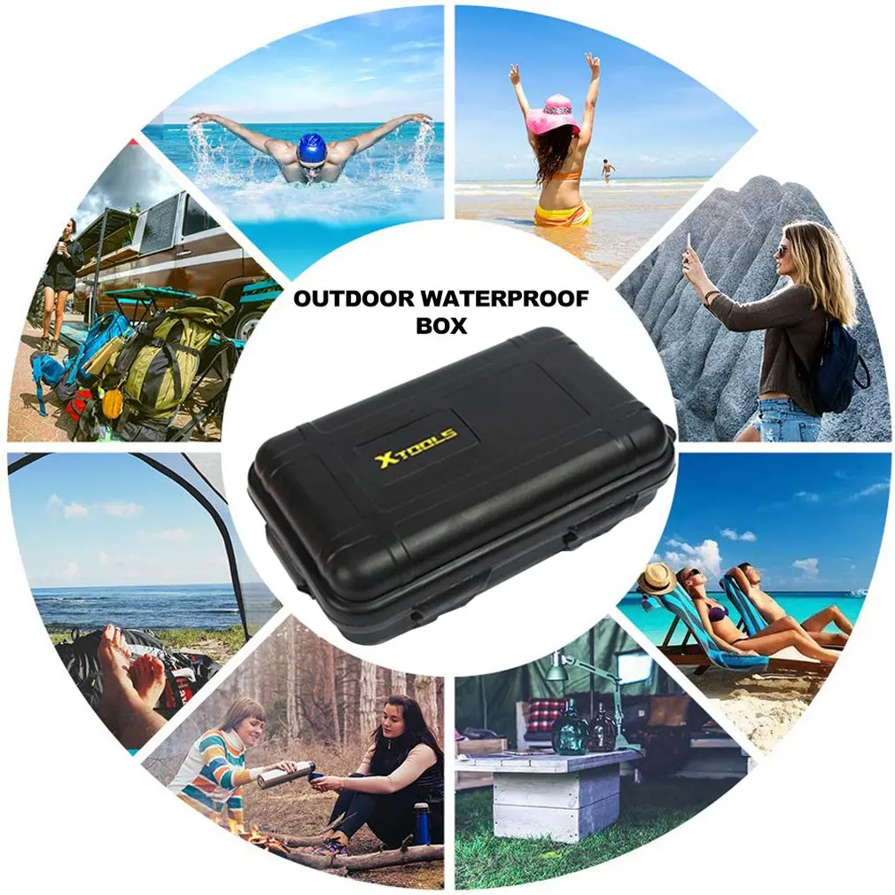 Outdoor Waterproof Box Shockproof And Pressure-Proof Survival Sealed 135x80x40mm Wild Storage Boxes | Дом и сад
