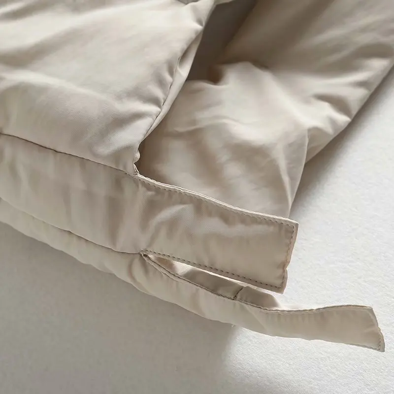Базовый классический хлопковый женский жилет зимний однотонный Повседневный корейский жилет на молнии Женский Модный хлопковый Теплый жилет для женщин без рукавов