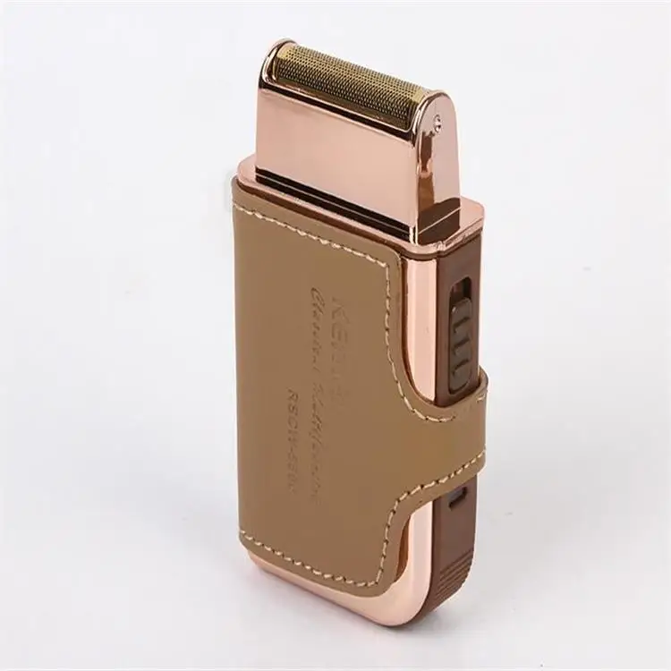 Kemei Reciprocating Leather Case Portable Electric Shaver KM-5600 Rechargeable Shaver