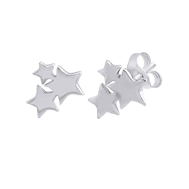 Steel Tiny Crescent Moon Stud star Earrings Boho Jewelry. Minimalist Earrings Gift
