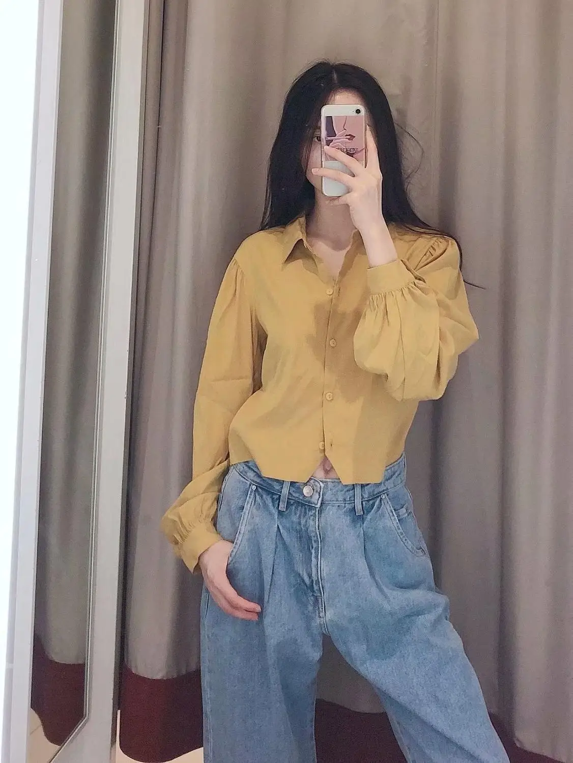 Jenny&Dave  boyfriend jeans  england vintage high street loose harem mom jeans woman high waist jeans pleated Turnip for women