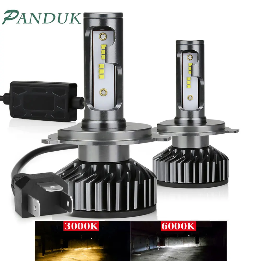 

PAUNDUK Mini Canbus H4 H7 LED Car Headlight 3000K 6000K 12000LM 12V Lamp H3 H1 9005 9006 HB4 H11 Auto Fog light Bulb ZES