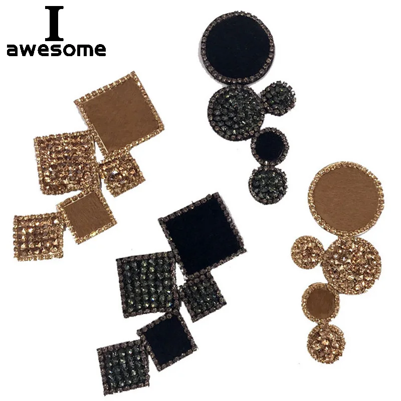 

Geometric Square Circle Bridal Wedding Party Shoes Accessories For Slipper High Heels Shoes Manual Rhinestone Shoe Decorations