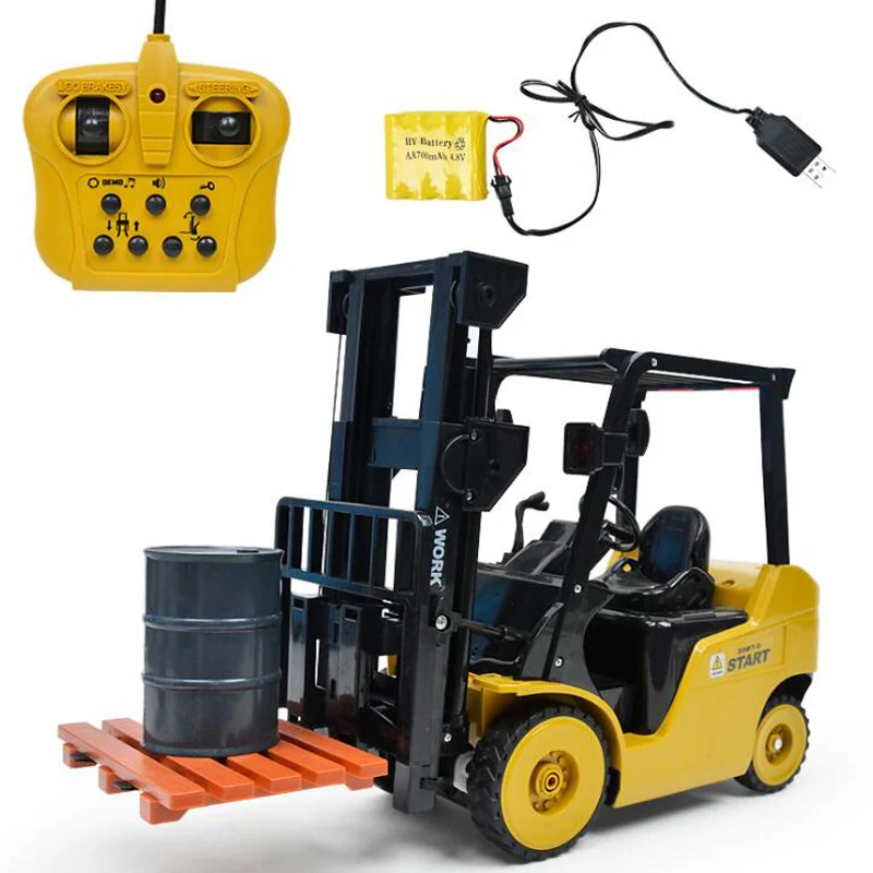 11-Way Remote Control Forklift 1:8 Simulation Forklift Rechargeable Light Music Crane Engineering Crane Truck Children's Toys 6