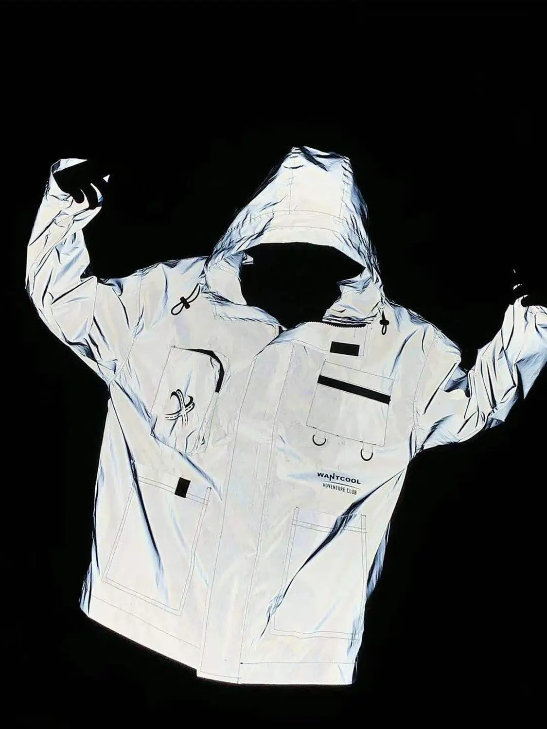 Новые осенние Для мужчин/wo мужчин ветровка на молнии 3 м светоотражающие куртка