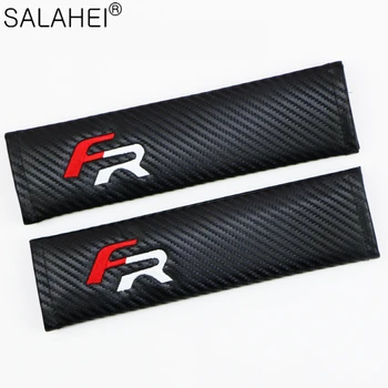 

Hot 2PCS/Lot Car Safety Seat Belt Pads Harness Safety Shoulder Strap Cushion Cover For Seat FR+ Leon Ibiza cupra Altea RacingPC