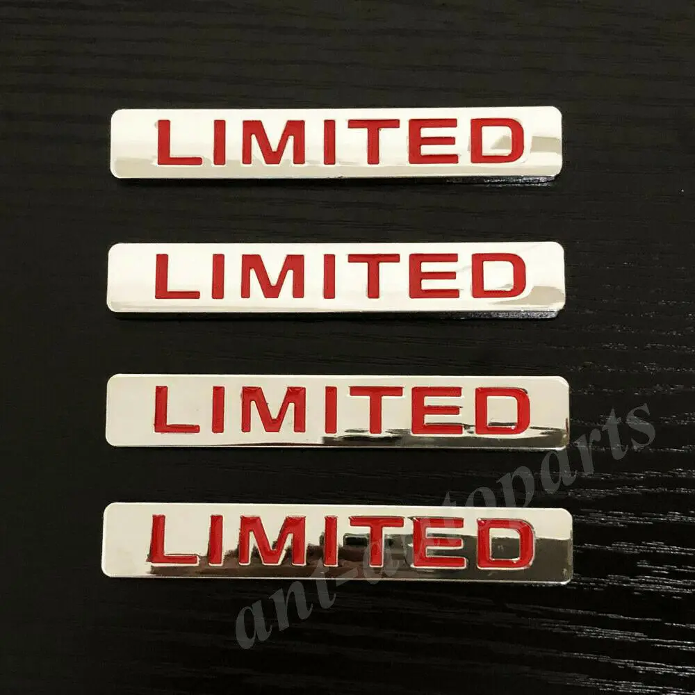 

4x Metal Chrome Limited Edition Car Trunk Fender Emblem Badge Decals Sticker