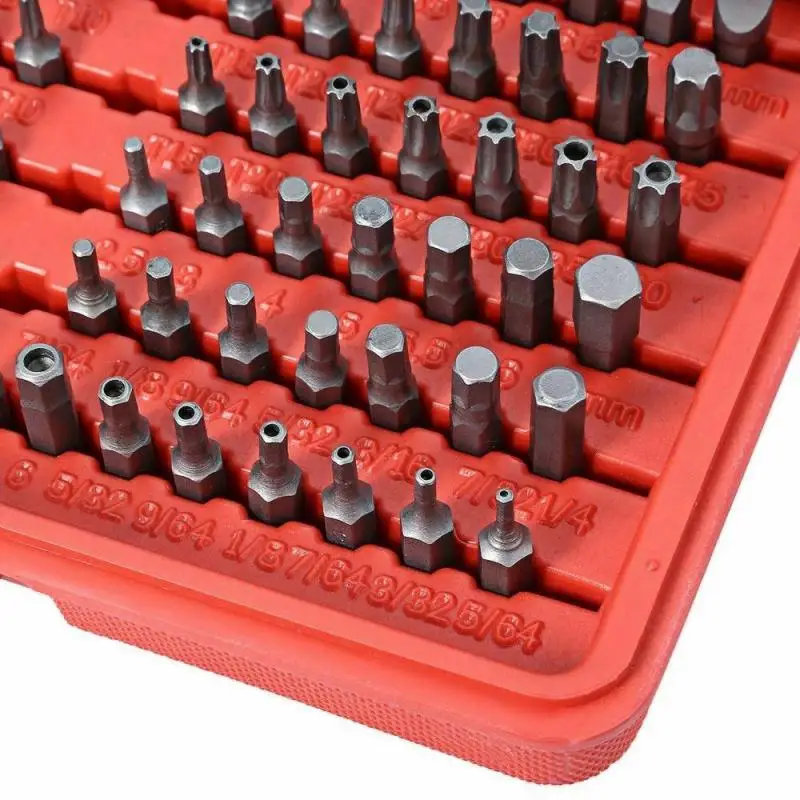 100 шт. Набор бит для Безопасности Torx Star Pozi шестигранные болты отвертка шестигранный ключ крестообразные три крыла