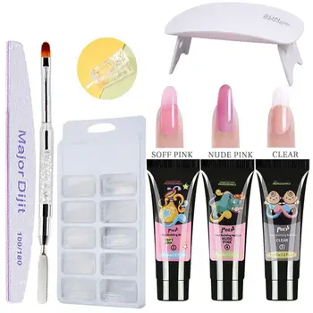 

15ml UV Nail Art Builder Poly Gel Long Lasting Quick Dry Manicure Tool Kits Suitable for UV gel nails, acrylic , natural nails.