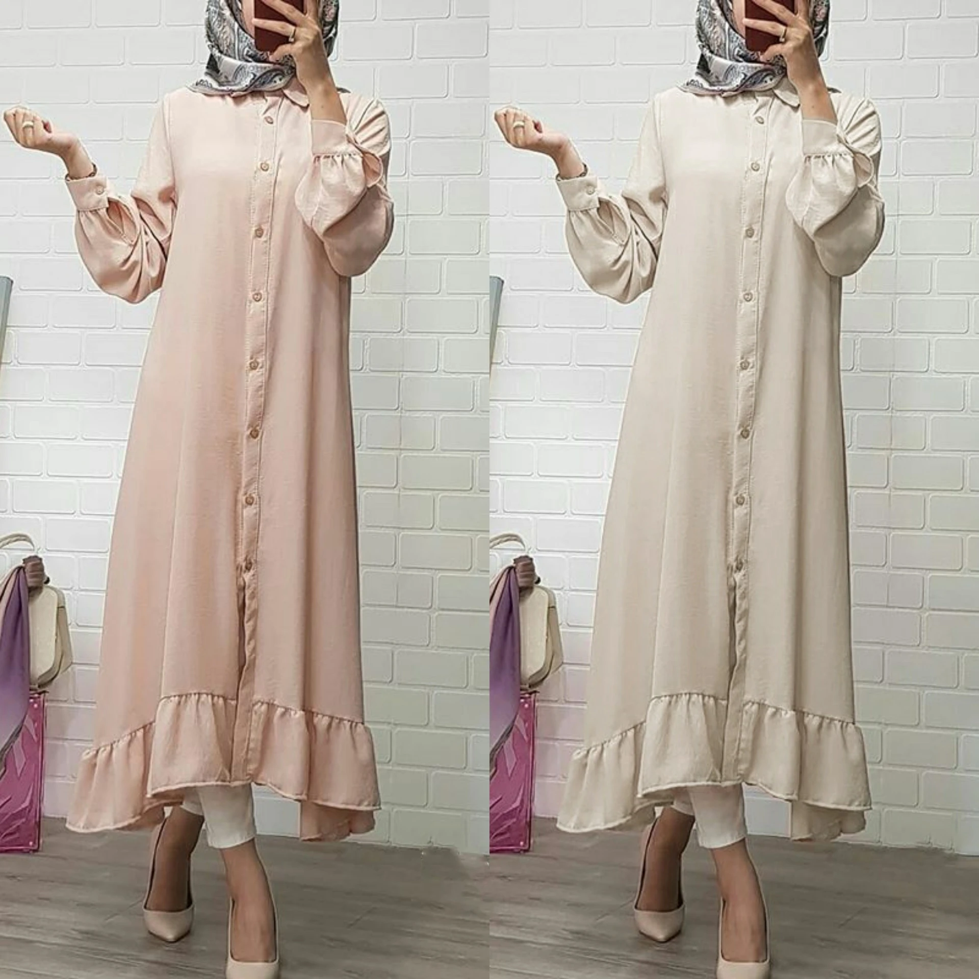 

WEPBEL Abaya Dubai Muslim Long Dress Turkish Robes Islamic Clothing Moroccan Kaftan Cardigan
