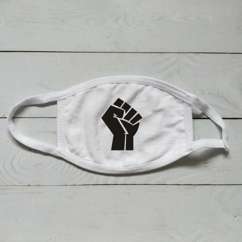 Power Fist Cotton Face Mask with soft cotton ear loops Washable and Reusable Black Lives Matter Face Mask
