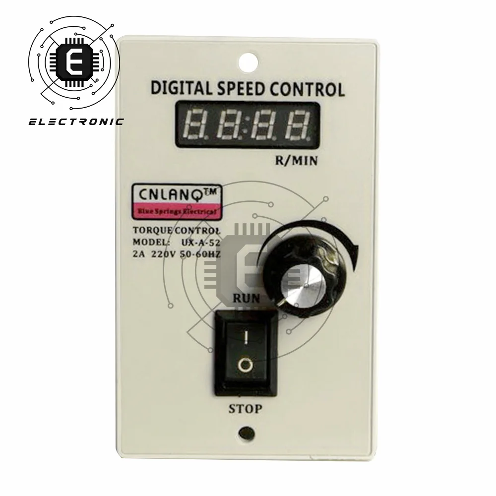 Digital Speed Display Control 400W AC220V Motor Speed Governor UX 52 Regulator Controller Forward & Backward 50/60hz 90-1400 RPM