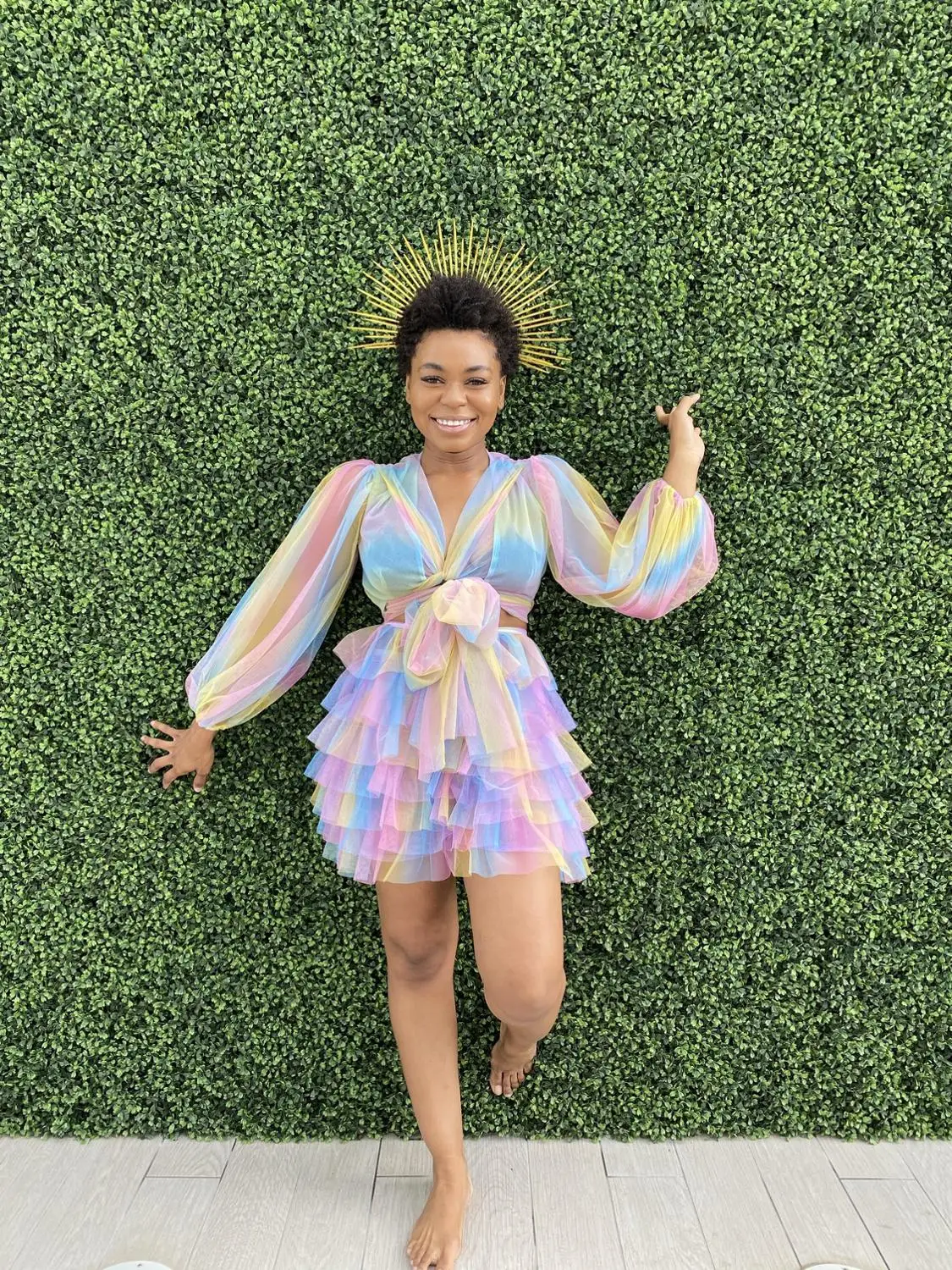 Cute Rainbow Tullw Tops Custom Made Long Sleeve