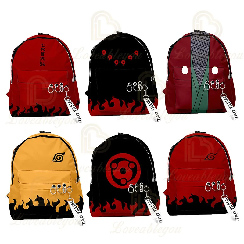 

2020 New Style Naruto Anime 3D Print Cool Backpack Cosplay Japanese Anime School Bag Unisex Shoulder Backpack