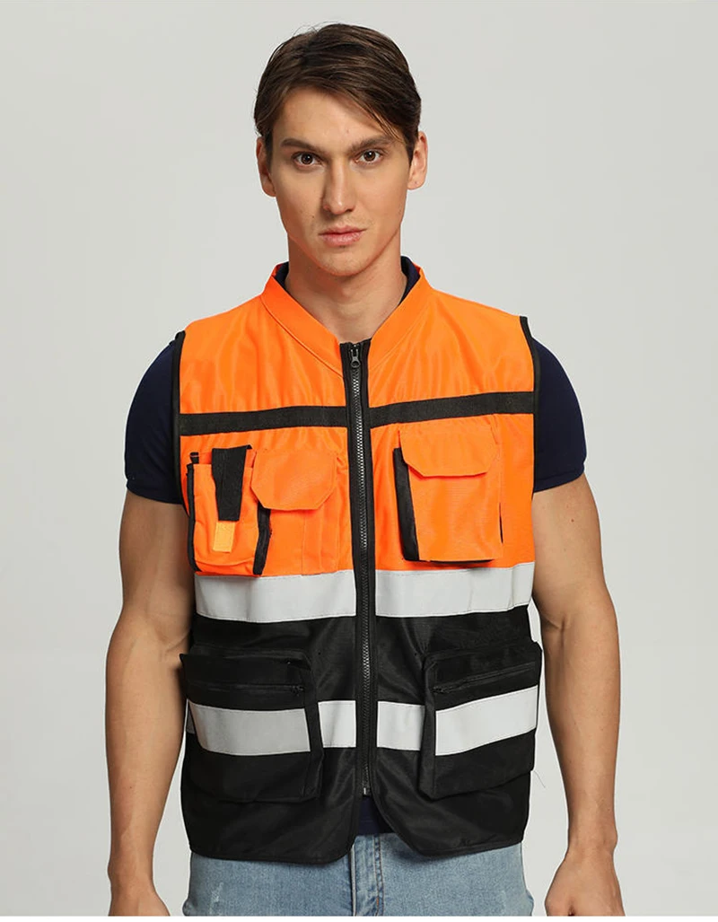 High Visibility Reflective Vest Working Clothes Motorcycle Cycling Sports Outdoor Reflective Safety Clothing Jacket