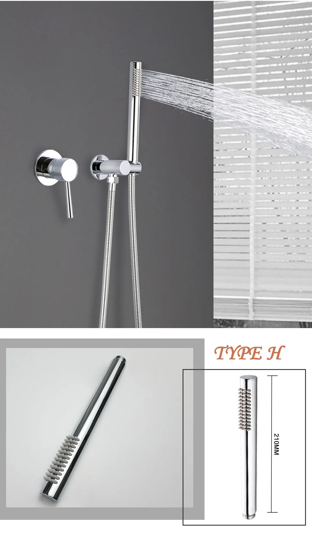 para sistema de chuveiro, moderno, quadrado, oval, polido, cromado