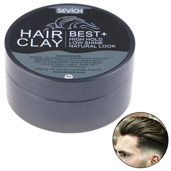 

Hair Clay High Hold Low Shine Hair Wax 80g Natural Hair Style For Man Fashion Cool Hair Styling Wax Strong Hold Daily Use
