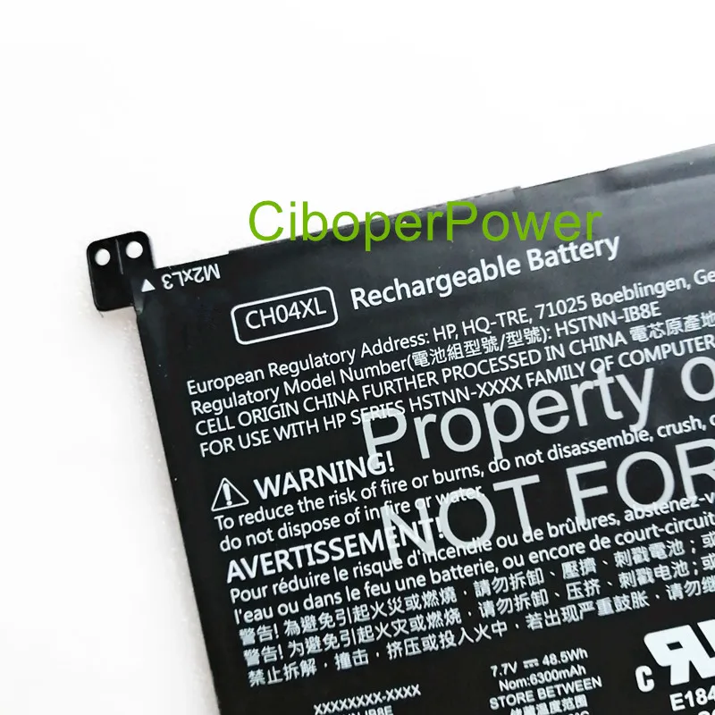 Оригинальное качество CH04XL 48.5Wh Батарея для HSTNN-IB8E 941190-1C1 941617-855 2ICP4/65/91-2