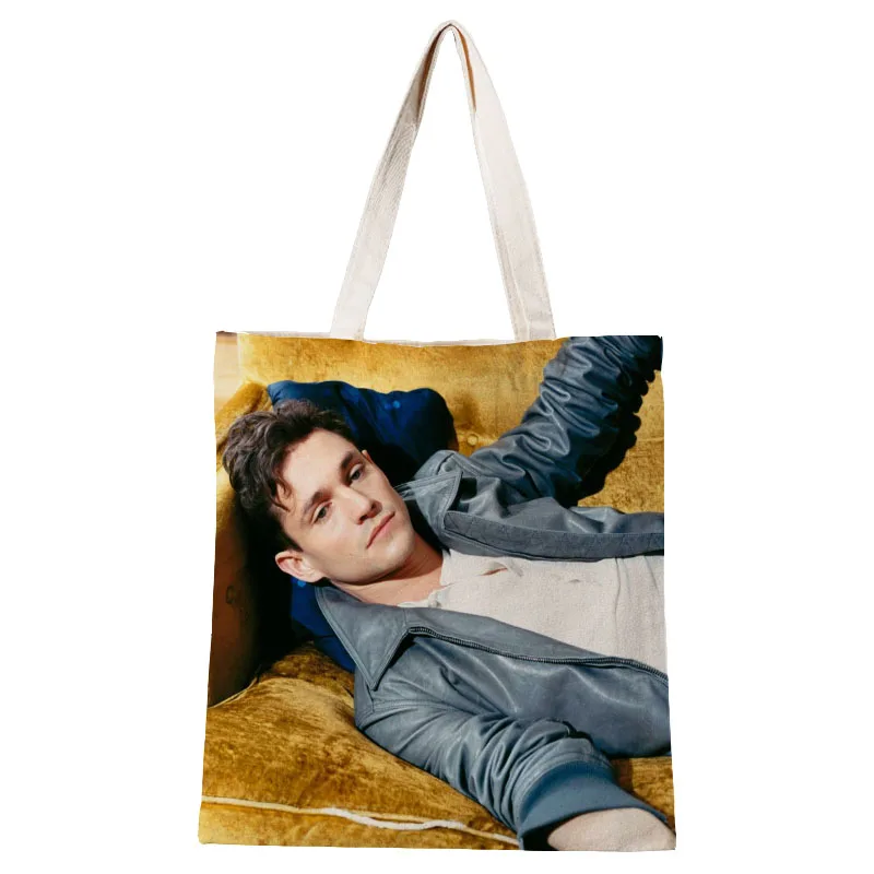 

Ladies Handbags Hugh Dancy Canvas Tote Bag Cotton Cloth Shoulder Shopper Bags for Women Eco Foldable Reusable Shopping Bags