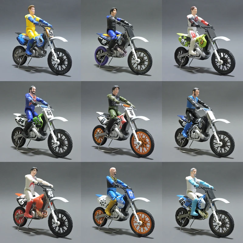 1/18 New Special Price Die-cast Metal Off-road Motorcycle 3.75 Inch Doll Carrier With Driver Toys For Children |