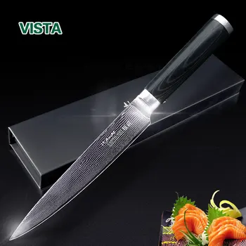 

Damascus knives 8 "knife for carving Japanese damascus VG10 knives stainless steel kitchen knife Ultra sharp Micarta handle