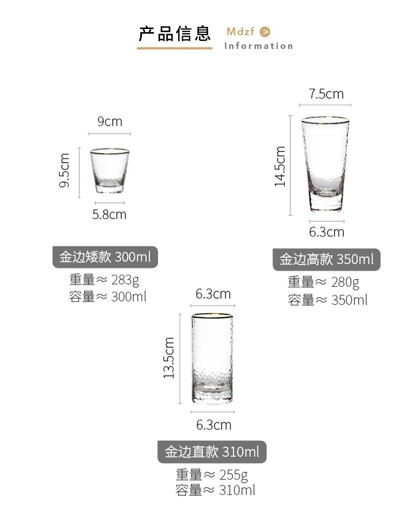 Прозрачная Золотая оправа стеклянная Скандинавская вода кофе чай напиток завтрак молоко стеклянная чашка для подарков красное Вино Виски чашка друзья чашка