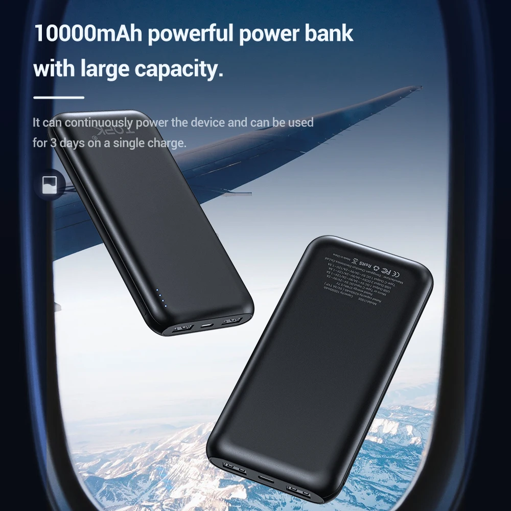 TOPK 10000 мАч Внешний аккумулятор 18 Вт Быстрая зарядка 3,0 Тип C PD Быстрая зарядка внешний аккумулятор зарядное устройство для мобильных телефонов