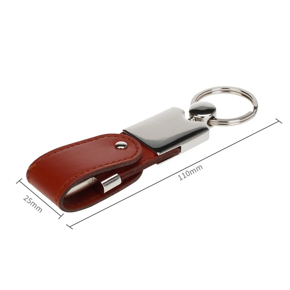 Полная емкость USB флэш-памяти кожаный usb 2,0 4 ГБ 8 ГБ Флешка 16 ГБ 32 ГБ 64 ГБ держатель для ключей Флешка 128 ГБ usb флешка