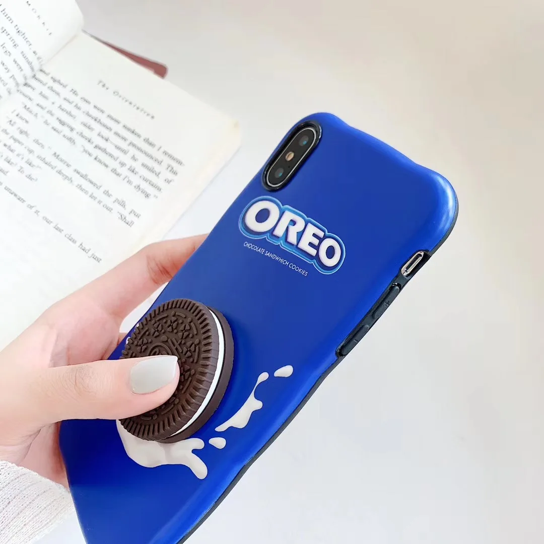 Супер звезда Oreo Milk 3D милое шоколадное печенье чехол для телефона iPhone 11 Pro X XR XS MAX 8 7 6 6s Plus волна силиконовый мягкий чехол