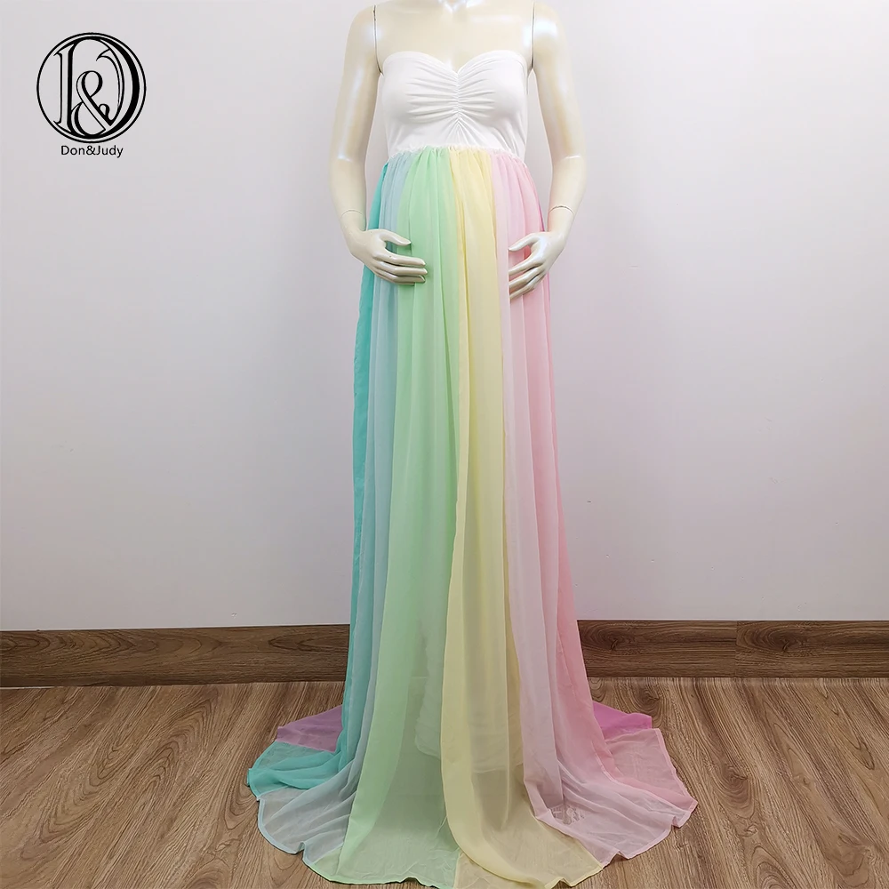 Sparkly Boho Sequent Fan Style Maternity Cothing Pregnant Gown Lace