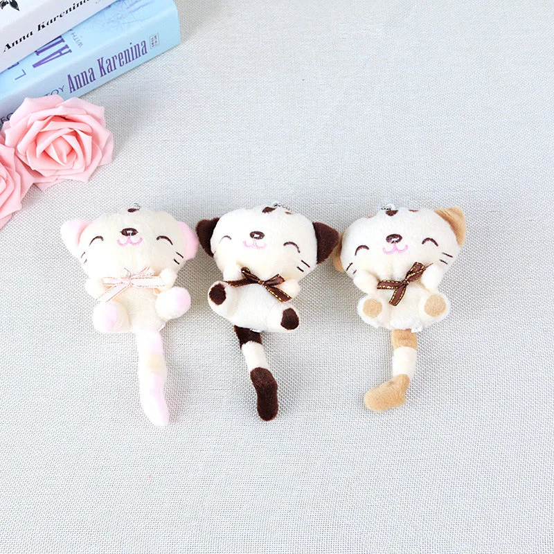 

3Colors 10cm Height Cat Plush Stuffed Fiber cotton cute animal Toy Doll Baby Toy Kids Children gift plush toys