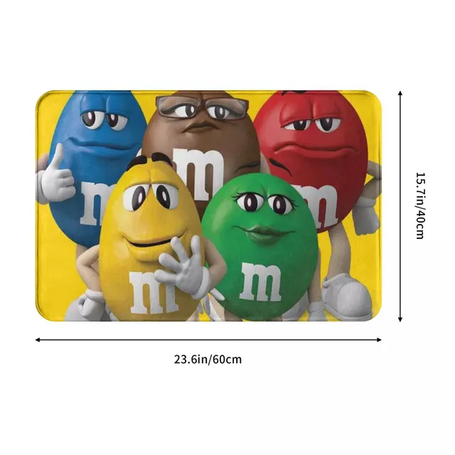 M&M Crew (Nagyméretű) S Ajtó-Szőnyeg Szőnyeg Lábfürdő Fürdőszőnyeg Nem Csúszás Wc-Vel Erkély Szalon Abszorbens Por Eltávolítása - Image 3