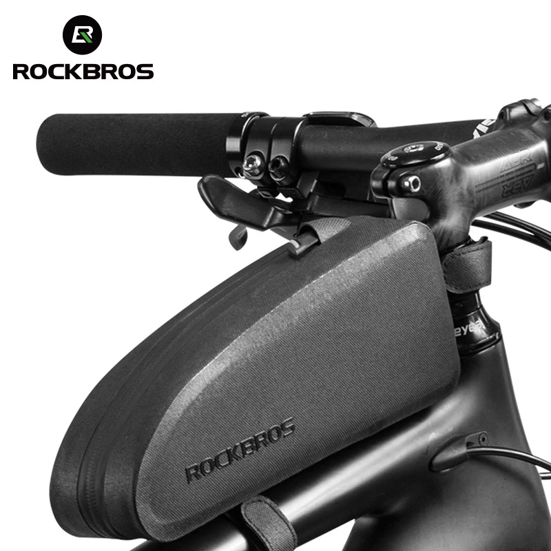 Bicycle Pannier Bike-Accessories Front-Tube-Frame-Bag Cycling-Top MTB Road ROCKBROS Black