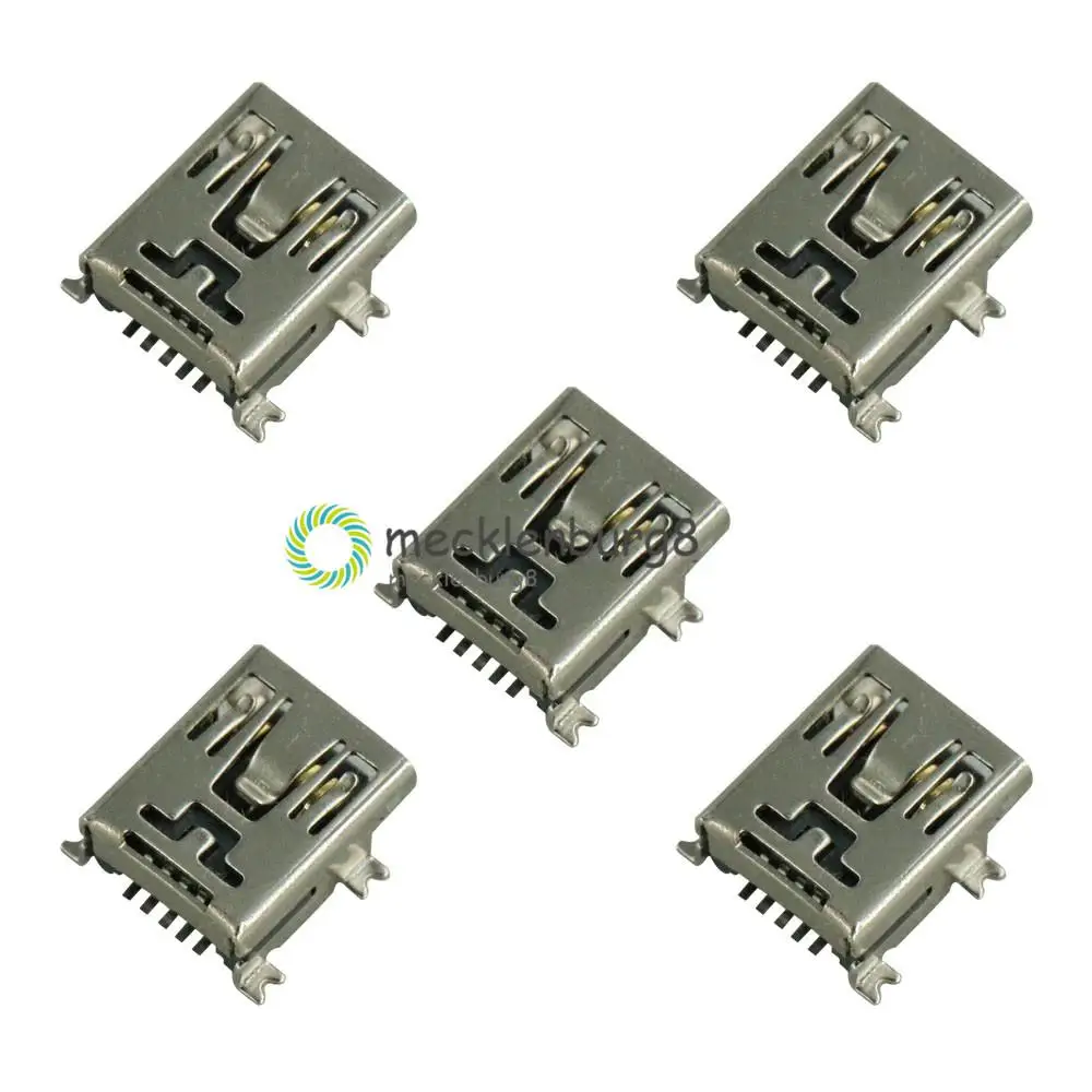 4 pieces Mini USB B Type 5 Pin Female//Socket PCB SMD Connector