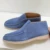 High Top Casual Kidsuede Мужская обувь Круглый Носок Уютная натуральная кожа Плоские Пенни Обувь Slip-on Ленивые мокасины Обувь Летняя обувь для ходьбы