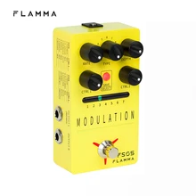 Педаль с модуляцией FLAMMA FS05, цифровая гитарная педаль с эффектами 11 модуляций и 7 предустановленными слотами, с функцией обхода Педаль с модуляцией FLAMMA FS05, цифровая гитарная педаль с эффектами 11 модуляций и 7 предустановленными слотами, с функцией обхода