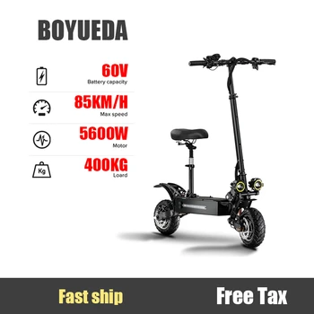 

BOYUEDA C6-11d Adult Electric Scooter Motorcycle 11 Inch 5400W 60V 33AH Foldable Step Patinete E-scooter Mobility Scooters